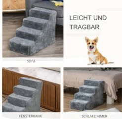 PawHut Huisdierentrap Hondentrap Met 4 Treden Kattentrap Met Afneembare Pluchen Hoes D06-091 17 PawHut Huisdierentrap Hondentrap Met 4 Treden Kattentrap Met Afneembare Pluchen Hoes D06-091 -Buitenkampeer Winkel 1200x1176 8