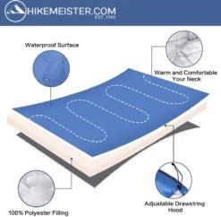 HikeMeister ® Mummy Slaapzak Kamperen Blauw Ca. 220 X 75 Cm Met Draagtas -Buitenkampeer Winkel 1200x1177 4