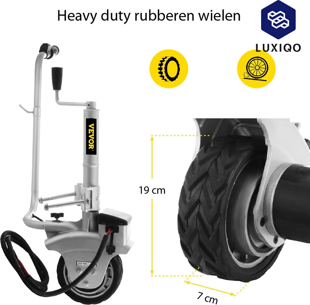 Luxiqo® Elektrisch Neuswiel – Gemotoriseerd Neuswiel – Caravan Mover – Neuswiel Mover – Caravan Neuswiel – Trailer Verplaatser – Elektrische Aanhanger – 350 W – Tot 2270 KG 8 Luxiqo® Elektrisch Neuswiel – Gemotoriseerd Neuswiel – Caravan Mover – Neuswiel Mover – Caravan Neuswiel – Trailer Verplaatser – Elektrische Aanhanger – 350 W – Tot 2270 KG - Afbeelding 6