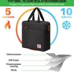Brisby 4 Laags Geïsoleerde Koeltas - Lunchtas 7 Liter - Zwart -Buitenkampeer Winkel 1200x1178 4