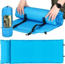Springos Slaapmat | Zelfopblazend | 186 Cm | Inclusief Hoes & Hoofdkussen | Lichtblauw -Buitenkampeer Winkel 1200x1180 11