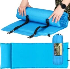 Springos Slaapmat | Zelfopblazend | 186 Cm | Inclusief Hoes & Hoofdkussen | Lichtblauw -Buitenkampeer Winkel 1200x1180 12