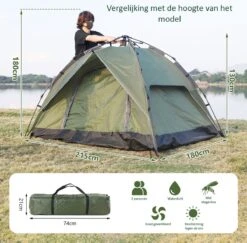 Sens Design Pop Up Tent - Tent - 2-3 Personen 16 Sens Design Pop Up Tent - Tent - 2-3 Personen -Buitenkampeer Winkel 1200x1180 4