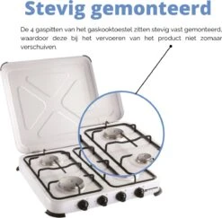 Kemper Gas Kooktoestel - Campingkooktoestel - Set Met 4 Branders - Gas - 4650W 13 Kemper Gas Kooktoestel - Campingkooktoestel - Set Met 4 Branders - Gas - 4650W -Buitenkampeer Winkel 1200x1180 8