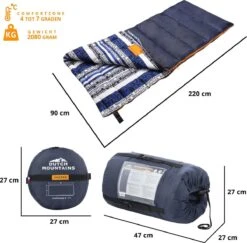 Dutch Mountains Slaapzak Goeree XL - Extra Groot 220x90cm - Katoenen Binnenkant - Aanritsbaar - Tochtstrip En Compressiehoes 13 Dutch Mountains Slaapzak Goeree XL - Extra Groot 220x90cm - Katoenen Binnenkant - Aanritsbaar - Tochtstrip En Compressiehoes -Buitenkampeer Winkel 1200x1182 12
