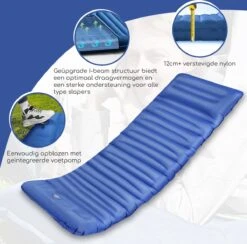 Hikr® Slaapmat 10cm+ Dikte - Comfortabel Luchtmatras - Zelfopblazend Met De Voet - TPU+40D Nylon - Slaapmatje Eenpersoons En Uit Te Breiden Tot Tweepersoons - Slaapmat Met Ingebouwde Pomp -Buitenkampeer Winkel 1200x1186 4
