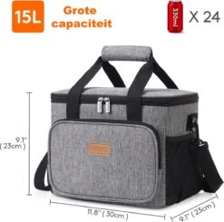 Lunchtas - Koeltas Voor Dames En Heren - Cool Bag - 4 Laags Geïsoleerde Koeltas - Kleine Cooler - Lunch Box - Lunchtas 15 Liter -Buitenkampeer Winkel 1200x1189 2