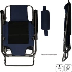 Ligstoel 155x60cm - Opvouwbaar Campingstoel Ligbed Strandstoel Tuinstoel Vouwligstoel Blauw -Buitenkampeer Winkel 1200x1191 1