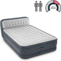 Intex 64448 - Queen Deluxe Ultra-Plush Zelfopblazend 2-persoons Luchtbed Met Hoofdboord (203x152x46cm) -Buitenkampeer Winkel 1200x1196 4