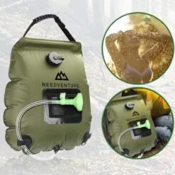 Needventure Solar Douche - Camping Douchezak - Buiten Douche - Tuindouche - Inclusief Thermometer - Waterzak Met Douchekop - 20L - Groen -Buitenkampeer Winkel 1200x1200 1026