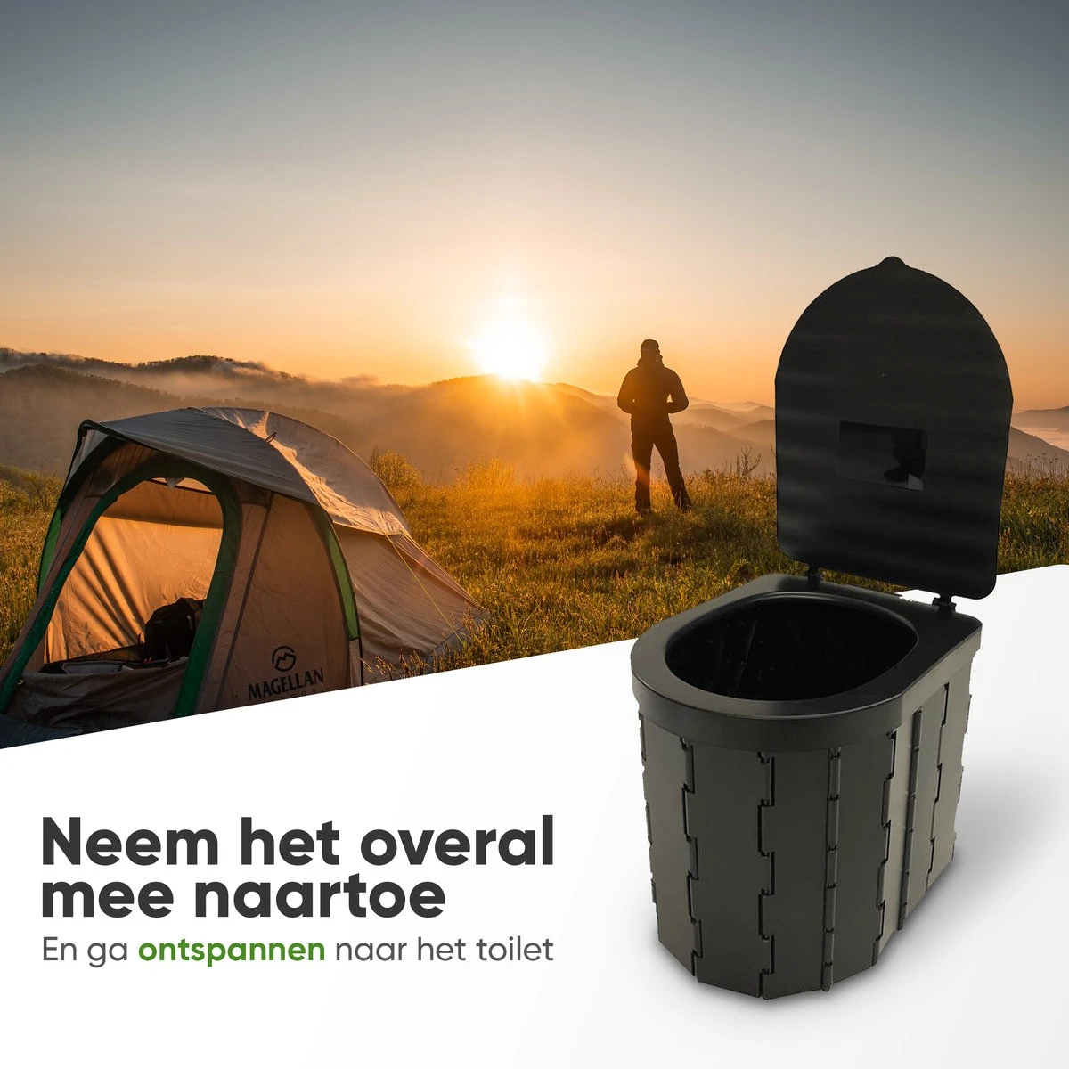 KNGZ Outdoor Gear – Camping Toilet – Nieuw Model – Biologisch Afbreekbare Zakjes – Opvouwbare Camping Toilet Met Deksel – Camping Toilet Hoge Zit – Draagbare WC Emmer Volwassen – Draagbaar Mobiel Potje – Nachtemmer – Opvouwbaar Toilet – Kamperen 10 KNGZ Outdoor Gear – Camping Toilet – Nieuw Model – Biologisch Afbreekbare Zakjes – Opvouwbare Camping Toilet Met Deksel – Camping Toilet Hoge Zit – Draagbare WC Emmer Volwassen – Draagbaar Mobiel Potje – Nachtemmer – Opvouwbaar Toilet – Kamperen - Afbeelding 8