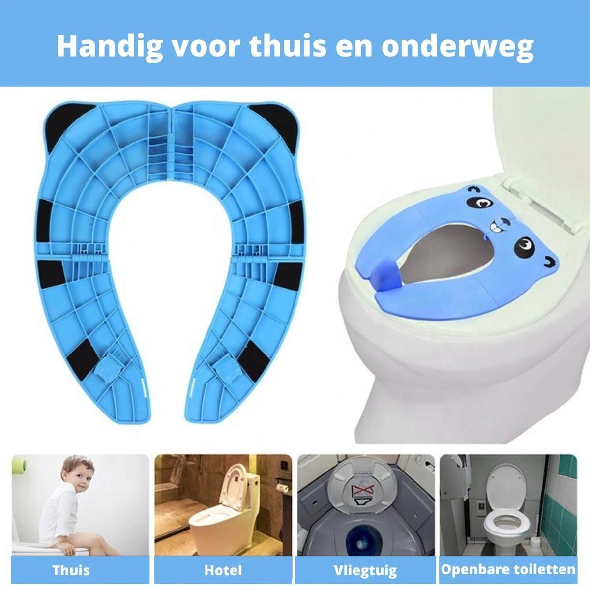 Blauwe Opvouwbare Toilet Zitje - WC Verkleiner - WC Bril Verkleiner- Urinoirs Kind - Toilet Training - Plas Trainer Zitje - Reis Accessoires - Camping Toilet Zitje - Toilet Verkleiner - Toilet Bril Verkleiner 5 Blauwe Opvouwbare Toilet Zitje - WC Verkleiner - WC Bril Verkleiner- Urinoirs Kind - Toilet Training - Plas Trainer Zitje - Reis Accessoires - Camping Toilet Zitje - Toilet Verkleiner - Toilet Bril Verkleiner - Afbeelding 3