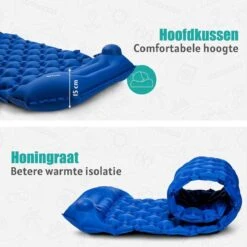 TRVLMORE Slaapmat - Zelfopblazend - 1 Persoons - Ingebouwde Pomp En Kussen - Blauw -Buitenkampeer Winkel 1200x1200 1082