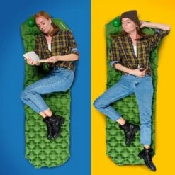 TRVLMORE Slaapmat - Zelfopblazend - 1 Persoons - Ingebouwde Pomp En Kussen - Groen -Buitenkampeer Winkel 1200x1200 1093