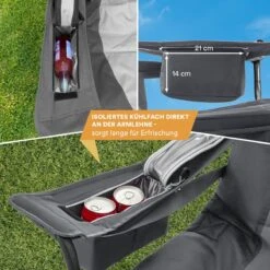 Skandika Relax Comfort Campingstoel - Campingstoel Opvouwbaar - Comfortabele Klapstoel Met Drinkhouder En Koelvak, Tot Max. 160 Kg, Opvouwbaar, Lichtgewicht | Vouwstoel Voor Kamperen, Camping, Festival, Vissen – Grijs -Buitenkampeer Winkel 1200x1200 174