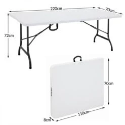 Casaria Tuintafel Opvouwbaar – Met Draaggreep 220x70 Cm – Wit 24 Casaria Tuintafel Opvouwbaar – Met Draaggreep 220x70 Cm – Wit -Buitenkampeer Winkel 1200x1200 28