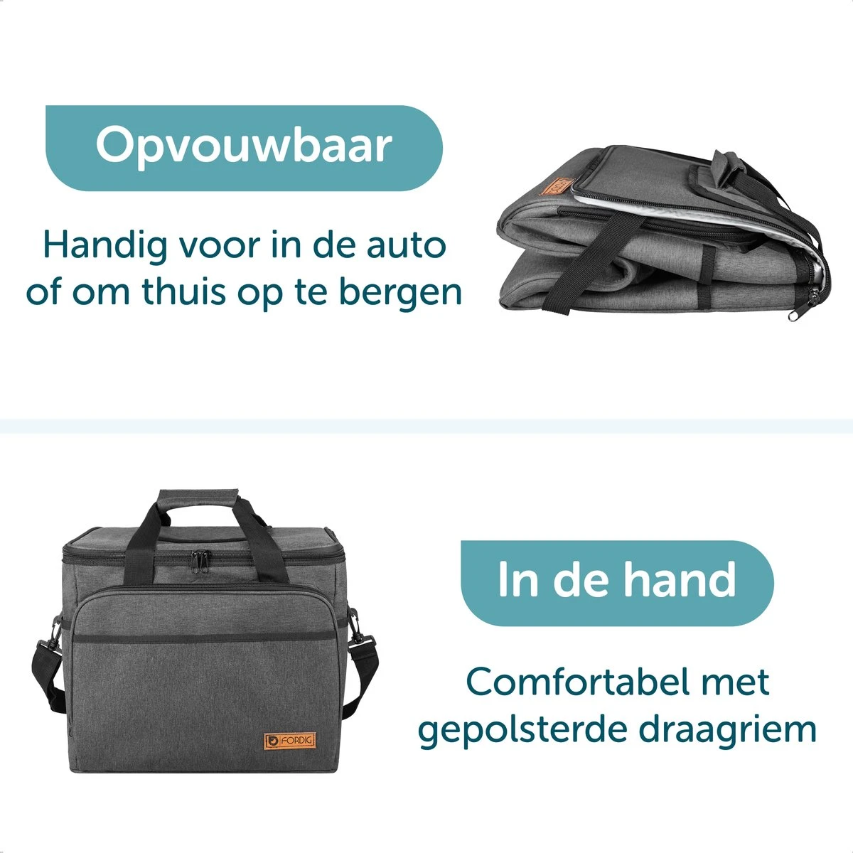 ForDig Koeltas XL Zwart (30 Liter) - Gemaakt Van 600D Polyester Met PEVA-Voering - Ruimte Voor 40 Blikjes Of 20 Halve Liter Flessen - Opvouwbaar Koel Tas Met Easy-Acces Flap - Ruimte Voor Bestek - Picknick Cool Bag - Coolerbag - Grote Cooler 8 ForDig Koeltas XL Zwart (30 Liter) - Gemaakt Van 600D Polyester Met PEVA-Voering - Ruimte Voor 40 Blikjes Of 20 Halve Liter Flessen - Opvouwbaar Koel Tas Met Easy-Acces Flap - Ruimte Voor Bestek - Picknick Cool Bag - Coolerbag - Grote Cooler - Afbeelding 6