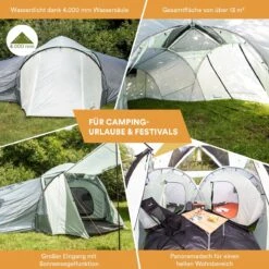 Skandika Bern 4 Koepeltent - Koepeltent - Tenten - 4 Persoons Kampeertent Met Panoramisch Dakraam, 2 Slaapcabines, Grondzeil, 210 Cm Stahoogte, Waterdicht, 4000 Mm Waterkolom - Grote Outdoor Familie Tent, Kampeertent - Grijs 11 Skandika Bern 4 Koepeltent - Koepeltent - Tenten - 4 Persoons Kampeertent Met Panoramisch Dakraam, 2 Slaapcabines, Grondzeil, 210 Cm Stahoogte, Waterdicht, 4000 Mm Waterkolom - Grote Outdoor Familie Tent, Kampeertent - Grijs -Buitenkampeer Winkel 1200x1200 439