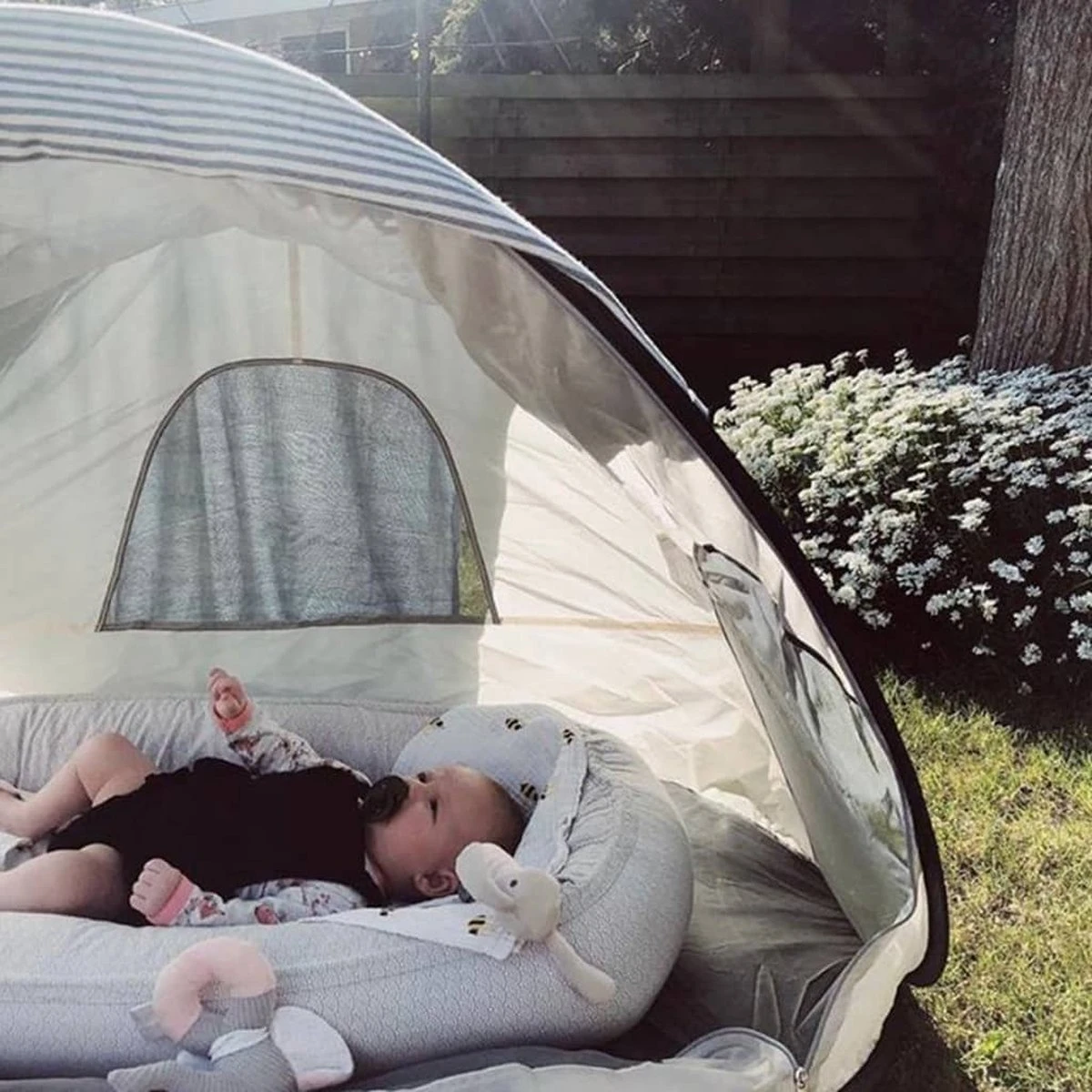 Deryan Luxe Pop Up Strandtent - Anti-UV 50+ - Cream 9 Deryan Luxe Pop Up Strandtent - Anti-UV 50+ - Cream - Afbeelding 7