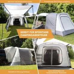 Skandika Pitea XL UP Tent – Koepeltenten - Autotent – 4 Persoons Campingtent Voor SUV, Caddy, Auto, CUV – Vrijstaand – Met/zonder Slaapcabine – Max. Stahoogte 200 Cm – Waterdicht Met 3000mm Waterkolom - 515 X 300 X 200 Cm (LxBxH) – Kamperen - Grijs 13 Skandika Pitea XL UP Tent – Koepeltenten - Autotent – 4 Persoons Campingtent Voor SUV, Caddy, Auto, CUV – Vrijstaand – Met/zonder Slaapcabine – Max. Stahoogte 200 Cm – Waterdicht Met 3000mm Waterkolom - 515 X 300 X 200 Cm (LxBxH) – Kamperen - Grijs -Buitenkampeer Winkel 1200x1200 476