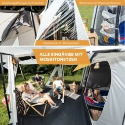 Skandika Pitea XL UP Tent – Koepeltenten - Autotent – 4 Persoons Campingtent Voor SUV, Caddy, Auto, CUV – Vrijstaand – Met/zonder Slaapcabine – Max. Stahoogte 200 Cm – Waterdicht Met 3000mm Waterkolom - 515 X 300 X 200 Cm (LxBxH) – Kamperen - Grijs 16 Skandika Pitea XL UP Tent – Koepeltenten - Autotent – 4 Persoons Campingtent Voor SUV, Caddy, Auto, CUV – Vrijstaand – Met/zonder Slaapcabine – Max. Stahoogte 200 Cm – Waterdicht Met 3000mm Waterkolom - 515 X 300 X 200 Cm (LxBxH) – Kamperen - Grijs -Buitenkampeer Winkel 1200x1200 479