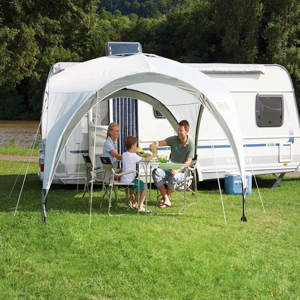 Coleman Event Shelter XL Partytent - 4.50 X 4.50 Meter - Groen/grijs 6 Coleman Event Shelter XL Partytent - 4.50 X 4.50 Meter - Groen/grijs - Afbeelding 4
