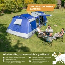 Skandika Montana 8 Tent – Tunneltenten – 8 Persoons Tent – Campingtent – 200 Cm Stahoogte – 2-4 Slaapcabines - Muggengaas – Familietent – 4 Ingangen – 700 X 310 X 200 Cm (L X B X H) - 5000 Mm Waterkolom – Outdoor, Camping – Kamperen – Blauw 14 Skandika Montana 8 Tent – Tunneltenten – 8 Persoons Tent – Campingtent – 200 Cm Stahoogte – 2-4 Slaapcabines - Muggengaas – Familietent – 4 Ingangen – 700 X 310 X 200 Cm (L X B X H) - 5000 Mm Waterkolom – Outdoor, Camping – Kamperen – Blauw -Buitenkampeer Winkel 1200x1200 539