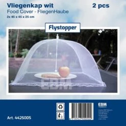 Vliegenkapjes Opvouwbaar 2 Stuks - Wit - 45 X 25 Cm | Flystopper -Buitenkampeer Winkel 1200x1200 566