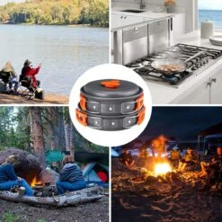 Camping Outdoor Kookset 13-delig Camping Servies En Pannen Pannenset Keukengerei - BPA-vrij & Geen Giftige Stoffen - Opvouwbaar & Licht - Ideaal Voor Reizen, Festival, Wandelen -Buitenkampeer Winkel 1200x1200 589
