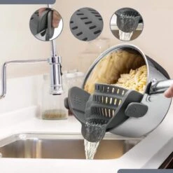 SensaHome- Siliconen Vergiet - Keuken Afgietdeksel - Afgiethulp - Siliconen - BPA Vrij - Grijs 28 SensaHome- Siliconen Vergiet - Keuken Afgietdeksel - Afgiethulp - Siliconen - BPA Vrij - Grijs -Buitenkampeer Winkel 1200x1200 601