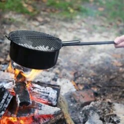3BMT Popcorn Pan Voor Kampvuur - Met Popcorn Mais - Ook Voor BBQ -Buitenkampeer Winkel 1200x1200 624