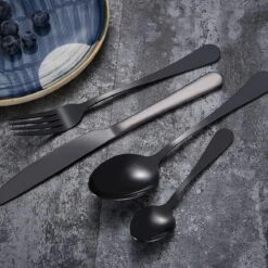 SMILON Bestekset In Koffer Zwart - 16 Delig Messen Vorken Lepels Voor 4 Personen - Camping - Ideaal Voor Reizen, Kamperen, Thuis -Buitenkampeer Winkel 1200x1200 639