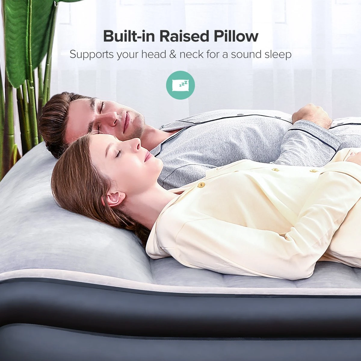 Sable Luxe Queen Size 2 Persoons Luchtmatras Met Ingebouwd Kussen, Opblaasbaar Luchtbed Met Ingebouwde Elektrische Pomp Voor Kamperen, Reizen Of Overnachtende Gasten Of Festival 8 Sable Luxe Queen Size 2 Persoons Luchtmatras Met Ingebouwd Kussen, Opblaasbaar Luchtbed Met Ingebouwde Elektrische Pomp Voor Kamperen, Reizen Of Overnachtende Gasten Of Festival - Afbeelding 7