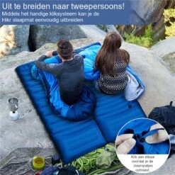 Hikr® Slaapmat 10cm+ Dikte - Comfortabel Luchtmatras - Zelfopblazend Met De Voet - TPU+40D Nylon - Slaapmatje Eenpersoons En Uit Te Breiden Tot Tweepersoons - Slaapmat Met Ingebouwde Pomp -Buitenkampeer Winkel 1200x1200 668