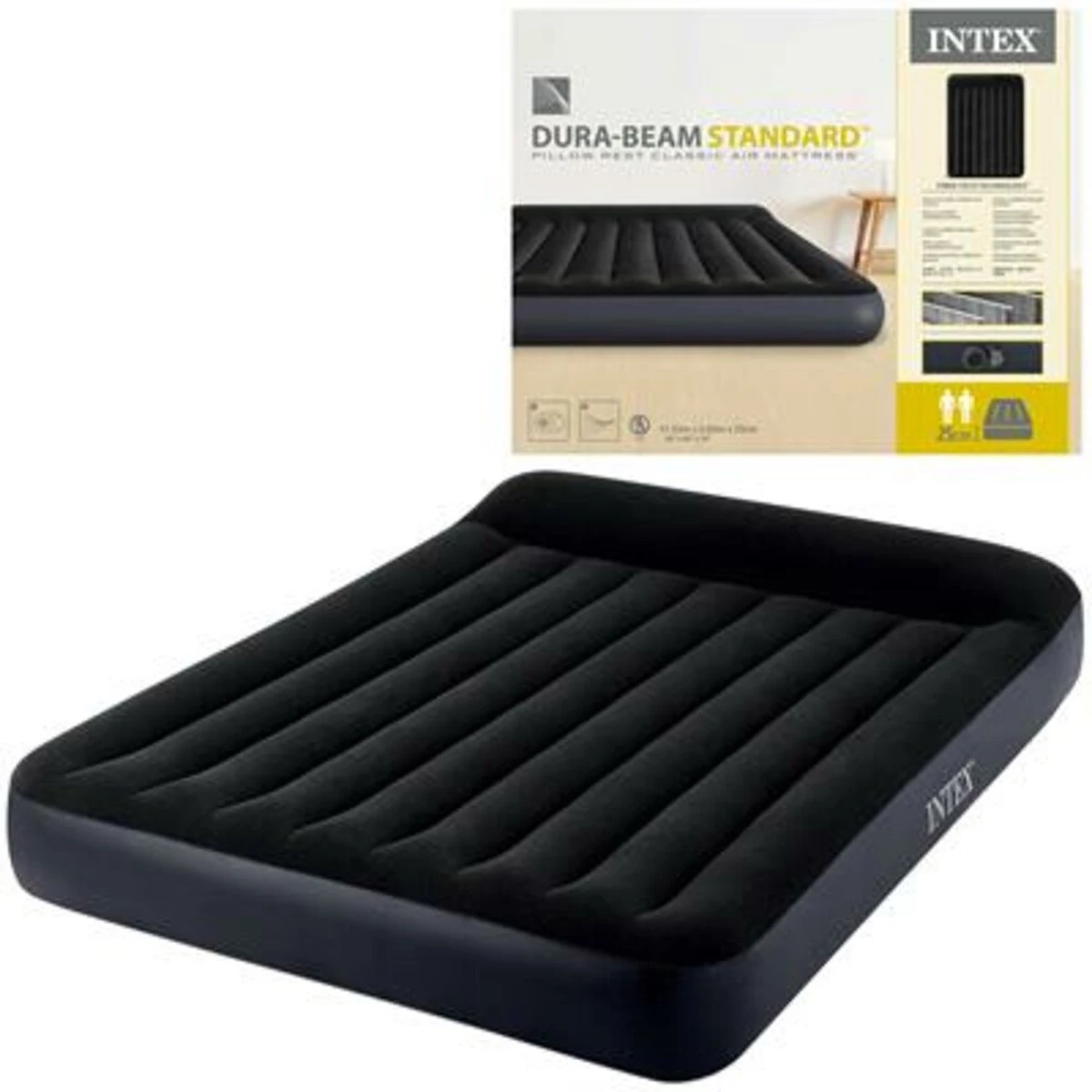 Intex Pillow Rest Classic Queen Luchtbed - 2-persoons - 152x203x25 Cm 14 Intex Pillow Rest Classic Queen Luchtbed - 2-persoons - 152x203x25 Cm - Afbeelding 12