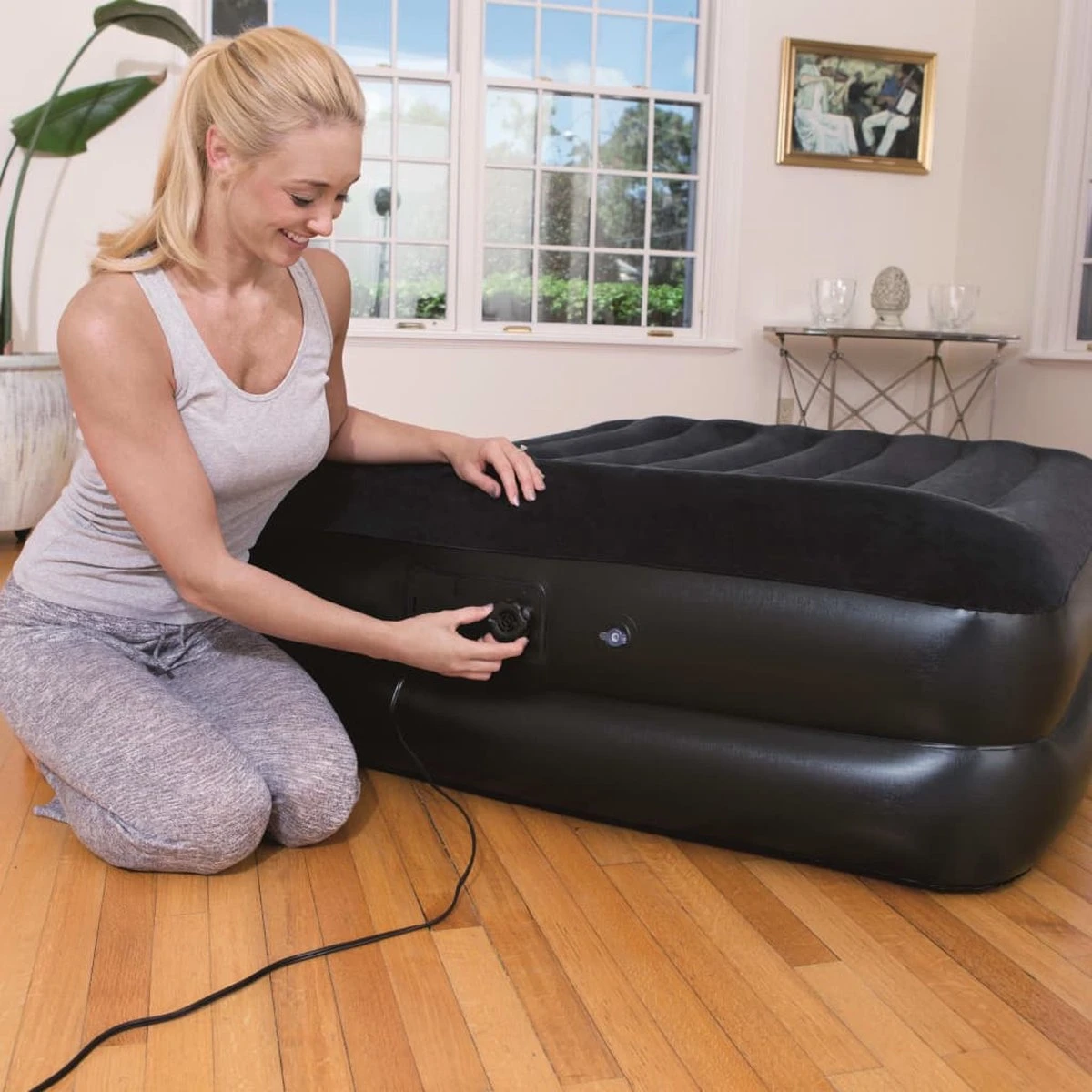 Bestway Luchtbed Tritech Premium+ - 2 Persoons - Ingebouwde Pomp - Extra Dik - Stevige Constructie 7 Bestway Luchtbed Tritech Premium+ - 2 Persoons - Ingebouwde Pomp - Extra Dik - Stevige Constructie - Afbeelding 6