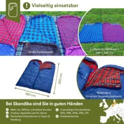 Skandika Dundee Flannel-R Slaapzak – Slaapzakken – Slaapzakken Volwassen - Maat M – Unisex - Katoen, Luxe Kwaliteit, Dubbele Slaapzak, 3 Seizoenen, Tot -20°C - 220 X 80 Cm - Outdoor Kampeerslaapzak – Ritssluiting Rechts - Grijs/geel -Buitenkampeer Winkel 1200x1200 783