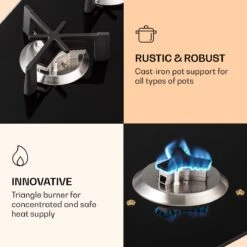 Trifecta 6 Gaskookplaat 6-pits Grote, Normale En Extra Glaskeramische Branders -Buitenkampeer Winkel 1200x1200 869