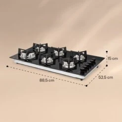 Trifecta 6 Gaskookplaat 6-pits Grote, Normale En Extra Glaskeramische Branders -Buitenkampeer Winkel 1200x1200 871