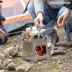 Innovagoods INKLAPBARE STALEN CAMPINGOVEN FLAMET - Camping Oven - Mini Oven - Camping Oventje - Oventje Camping - Mini Oven Vrijstaand - Mini Oventje -Buitenkampeer Winkel 1200x1200 878