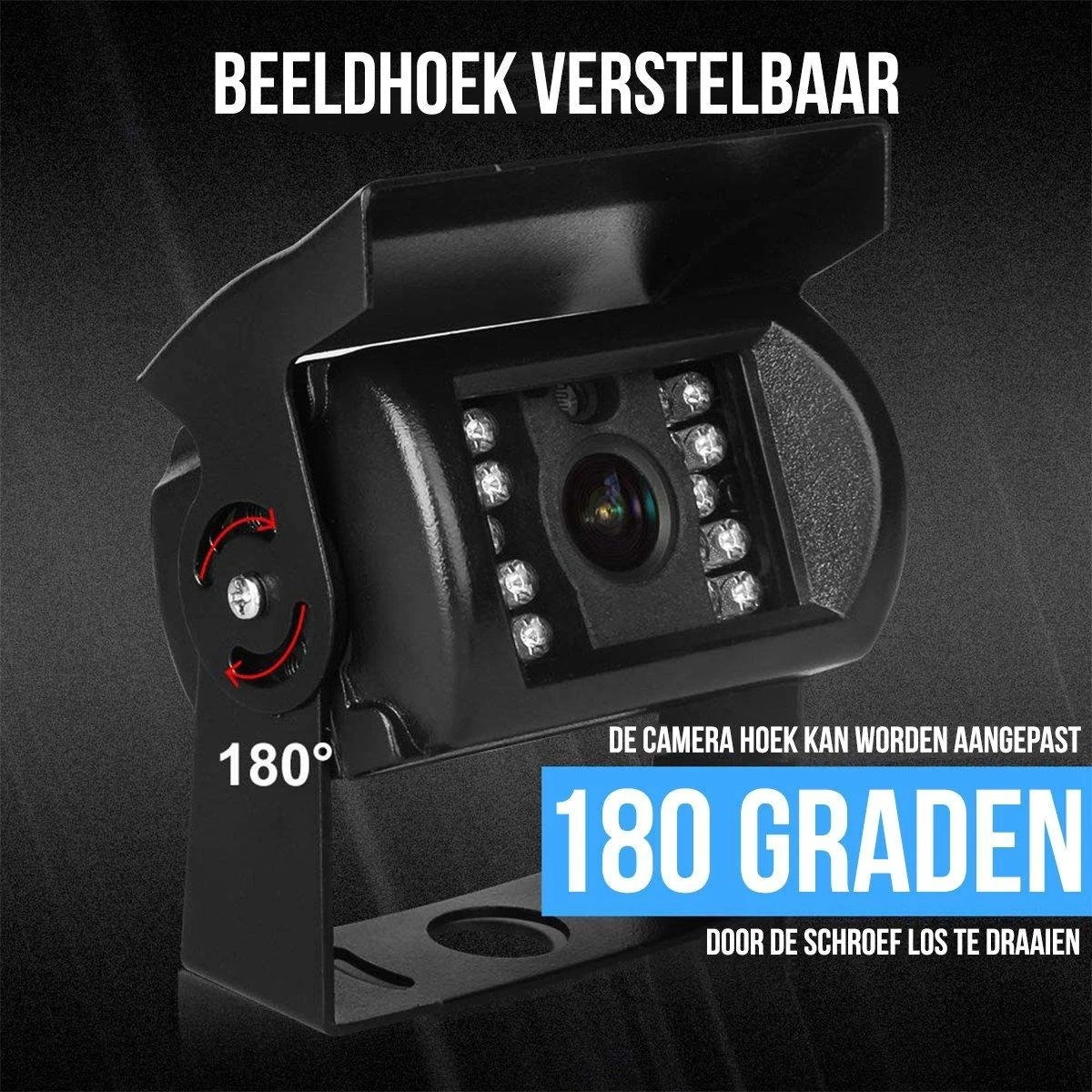 Strex Draadloze Achteruitrijcamera Met 2 Camera's - 7” Scherm - Nachtzicht 18LED 15m 6 Strex Draadloze Achteruitrijcamera Met 2 Camera's - 7” Scherm - Nachtzicht 18LED 15m - Afbeelding 4