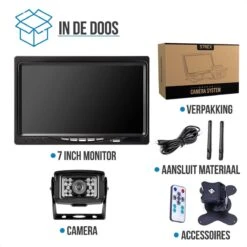 Strex Achteruitrijcamera Set Draadloos - 7" Scherm - 18LED Nachtzicht 15m - IP67 Waterdicht - Achteruitrij Camera - Geschikt Voor Auto/ Camper / Caravan / Vrachtwagen / Landbouw / Boot / Tractor -Buitenkampeer Winkel 1200x1200 937