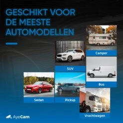 AyeCam Achteruitrijcamera - 4,3 Inch Scherm - 2 Kanaals – Nachtzicht - Incl. Begeleidingslijnen 23 AyeCam Achteruitrijcamera - 4,3 Inch Scherm - 2 Kanaals – Nachtzicht - Incl. Begeleidingslijnen -Buitenkampeer Winkel 1200x1200 963