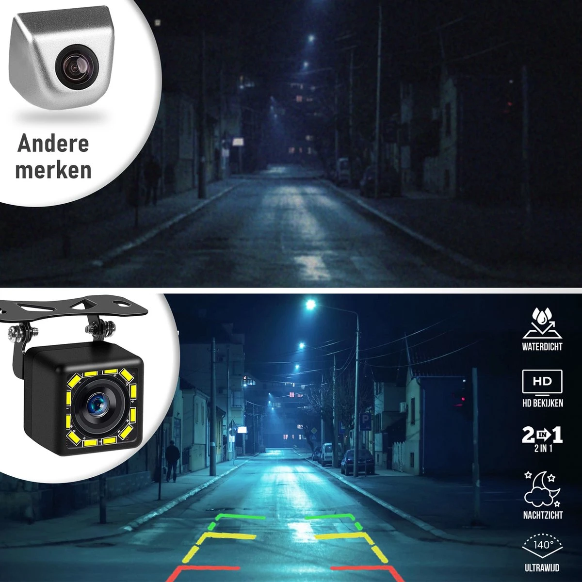 XEOD Achteruitrijcamera - 12 LED Nachtzicht - IP68 Waterdicht - Achteruitrij Camera Auto 8 XEOD Achteruitrijcamera - 12 LED Nachtzicht - IP68 Waterdicht - Achteruitrij Camera Auto - Afbeelding 6
