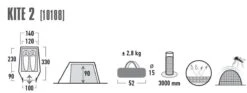 High Peak Kite 2 Tunneltent - Groen - 2 Persoons 15 High Peak Kite 2 Tunneltent - Groen - 2 Persoons -Buitenkampeer Winkel 1200x453