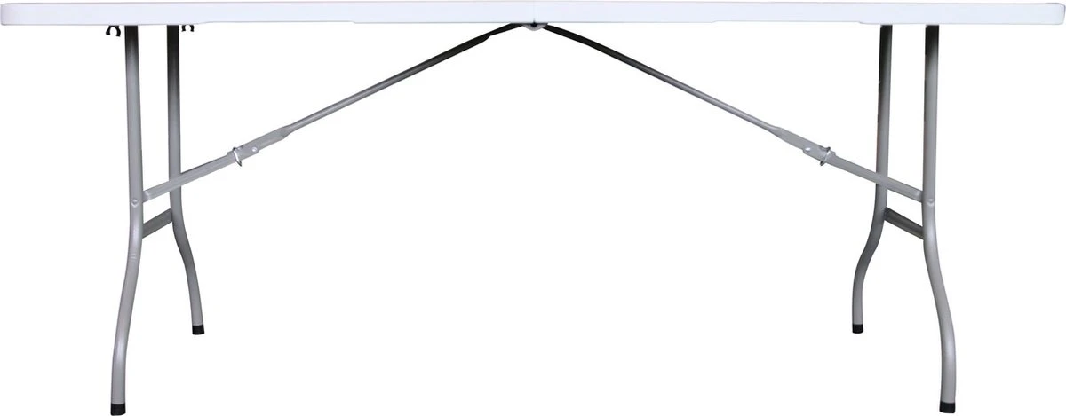 ERRO Campingtafel - Vouwtafel - 180x74x72 Cm - Wit - Voor 8 Personen 4 ERRO Campingtafel - Vouwtafel - 180x74x72 Cm - Wit - Voor 8 Personen - Afbeelding 2