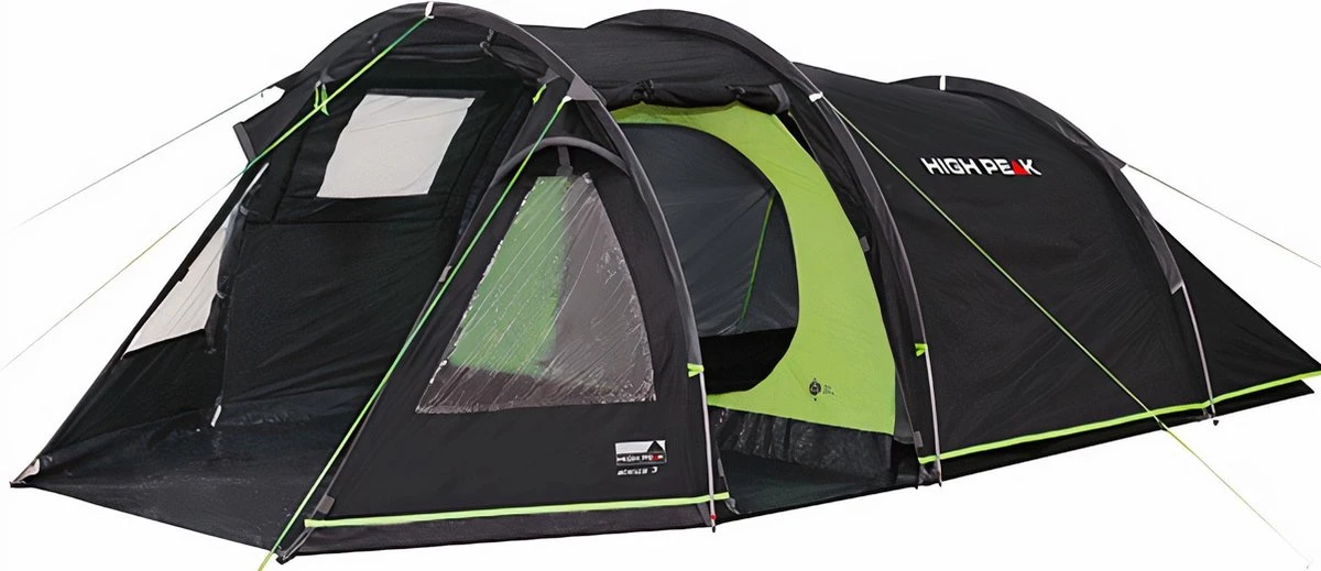 High Peak Atmos 3 Tunneltent - Donkergrijs - 3 Persoons 3 High Peak Atmos 3 Tunneltent - Donkergrijs - 3 Persoons