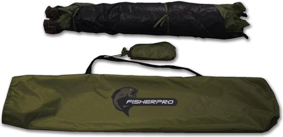 FisherPro Karpertent Met Stormcover – Vistent – Tent - Bescherming Tegen Zon En Wind – 100% Waterdichte Stormhoes – Met Handige Meeneemtas – Ook Geschikt Als Strandtent Of Festivaltent – Extra Veiligheid En Warmte Door Stormcover 11 FisherPro Karpertent Met Stormcover – Vistent – Tent - Bescherming Tegen Zon En Wind – 100% Waterdichte Stormhoes – Met Handige Meeneemtas – Ook Geschikt Als Strandtent Of Festivaltent – Extra Veiligheid En Warmte Door Stormcover - Afbeelding 9