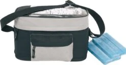 Merkloos Fiets Koeltas Zwart/grijs 8 Liter Inclusief 2 Koelelementen - Stuurtas / Fietskoeltas Voor De Fiets Met Koeltas - Fietstas Koeltas Voor Onderweg