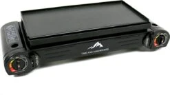 T&S - Draagbaar Dubbel Gasvuur Met Grillplaat En Transportkist - Camping Kooktoestel - Kookstel - Bakplaat - Gasfornuis - 2 Pits - Elektrische Ontsteking - Kookvuur - Kampeer Vuur -Buitenkampeer Winkel 1200x670